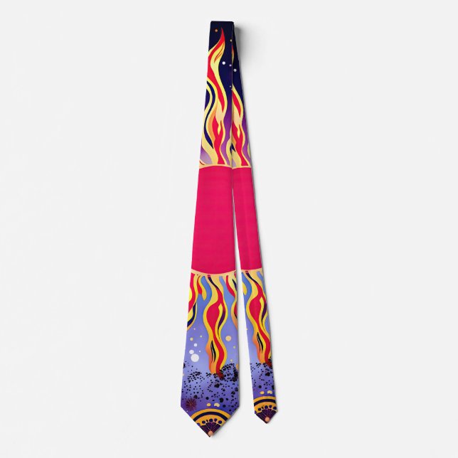 “Dancing Fire of the Cosmos” The Sun Tie (Front)