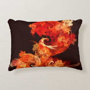 Dancing Firebirds Abstract Art Accent Pillow