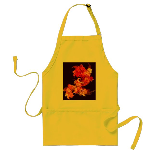 Dancing Firebirds Abstract Art Apron (Front)