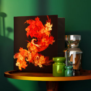 Dancing Firebirds Abstract Art Binder