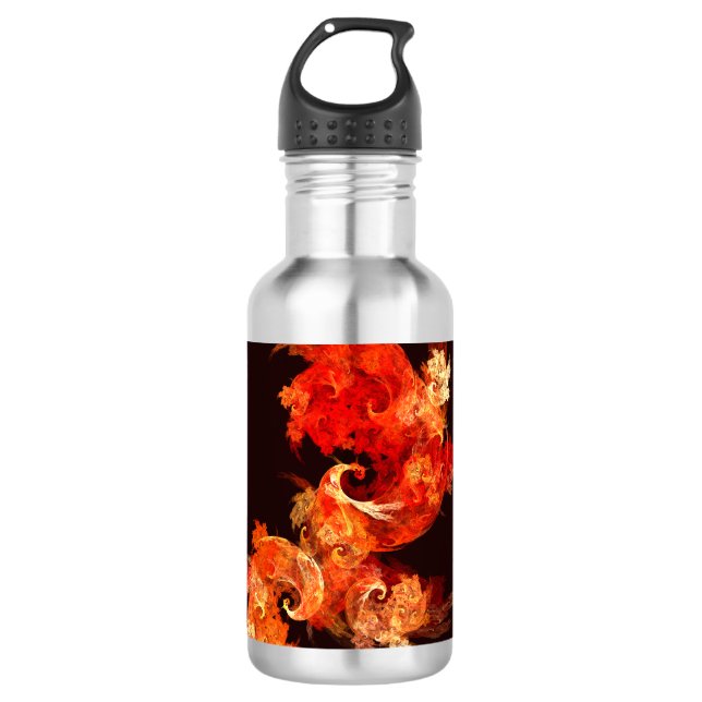 Dancing Firebirds Abstract Art Bottle (Front)