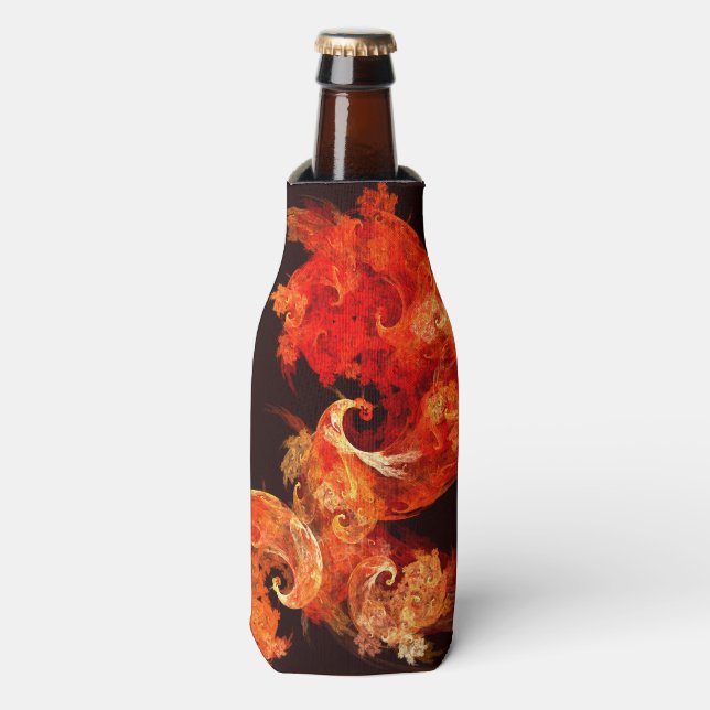 Dancing Firebirds Abstract Art Bottle Cooler (Bottle Front)