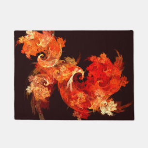 Dancing Firebirds Abstract Art Doormat