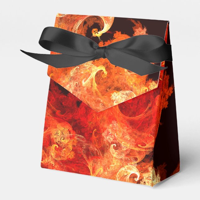 Dancing Firebirds Abstract Art Favor Box (Front Side)