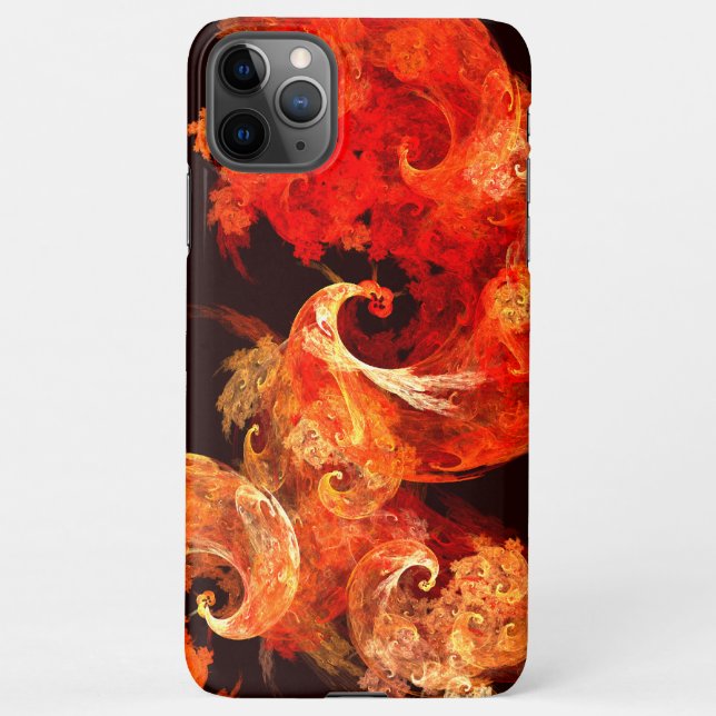 Dancing Firebirds Abstract Art Glossy iPhone Case (Back)