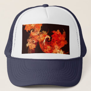 Dancing Firebirds Abstract Art Hat