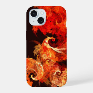 Dancing Firebirds Abstract Art iPhone 15 Case