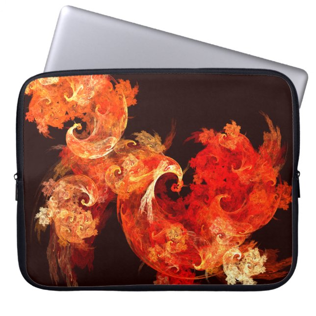 Dancing Firebirds Abstract Art Laptop Sleeve (Front)