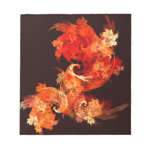 Dancing Firebirds Abstract Art Notepad