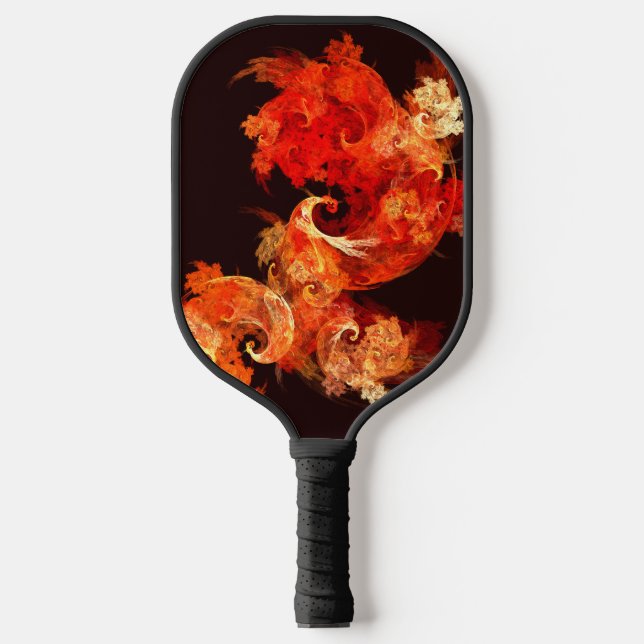 Dancing Firebirds Abstract Art Pickleball Paddle (Front)