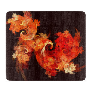 Dancing Firebirds Abstract Art Rectangle Cutting Board