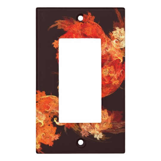 Dancing Firebirds Abstract Art Single Rocker Light Switch Cover