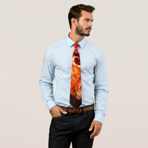 Dancing Firebirds Abstract Art Tie