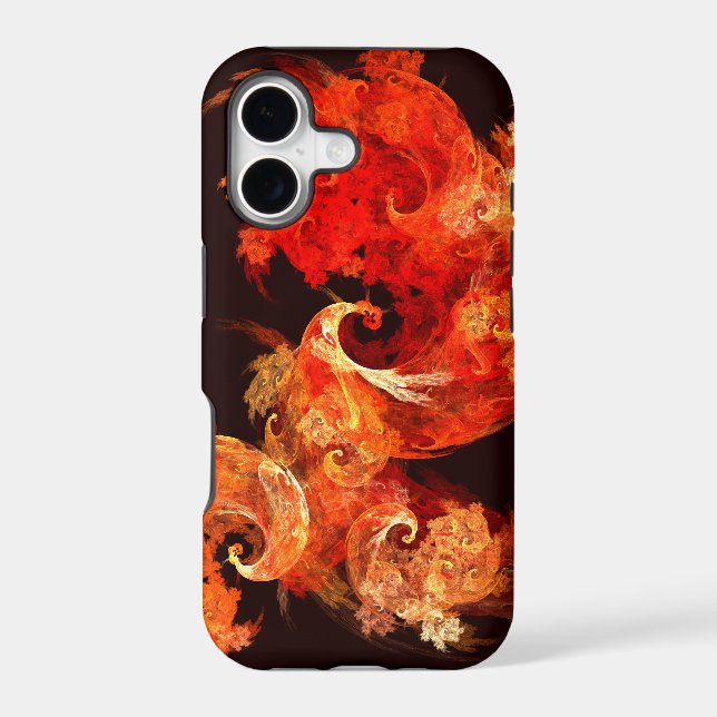 Dancing Firebirds Art Modern Fractal Abstract (Verso)