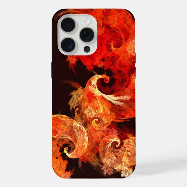 Dancing Firebirds Art Modern Fractal Abstract iPhone Case (Back)