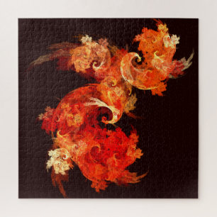 Dancing Firebirds Art Modern Fractal Abstract Jigsaw Puzzle