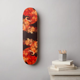 Dancing Firebirds Art Modern Fractal Abstract Skateboard