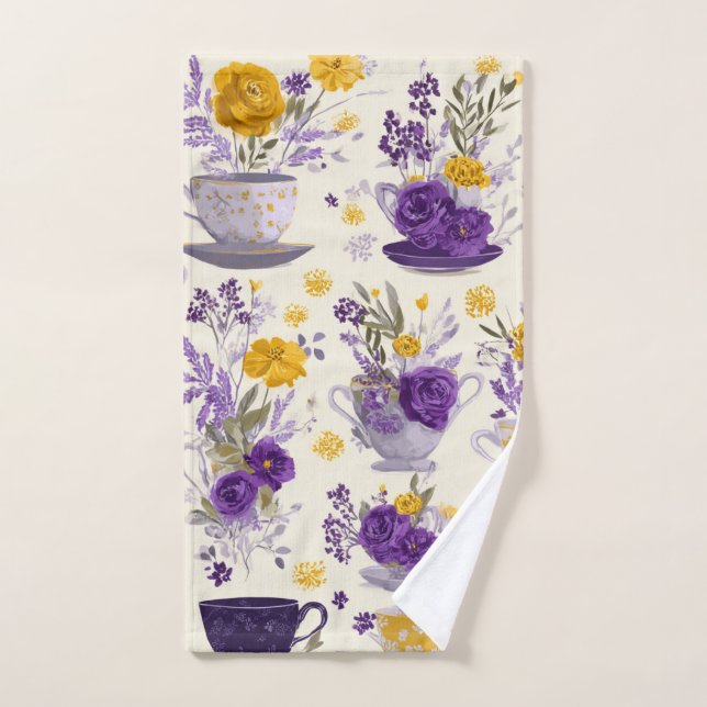 Dancing flower  hand towel (Hand Towel)