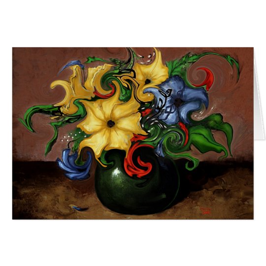Dancing Flowers Greeting Card