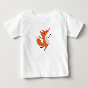 Dancing Fox Cute Art Baby T-Shirt