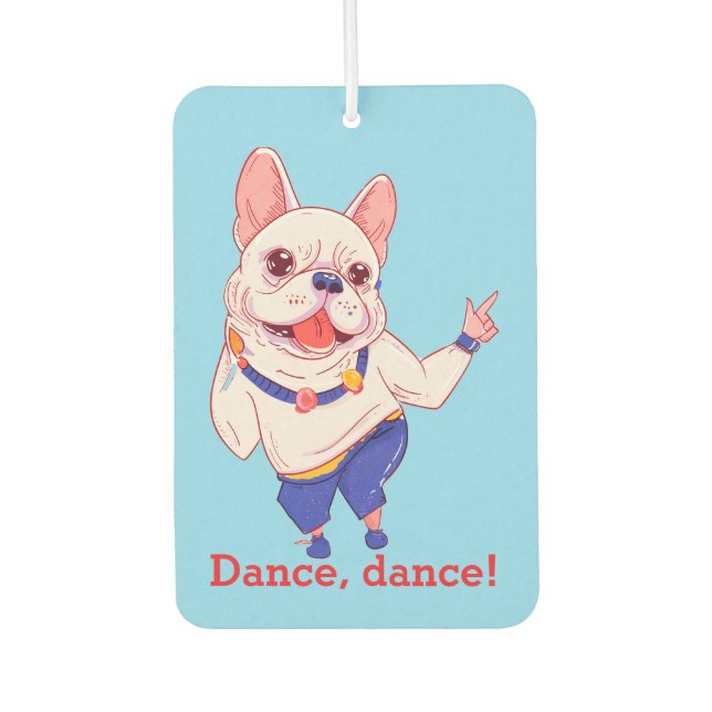 Dancing French Bulldog  Air Freshener (Front)