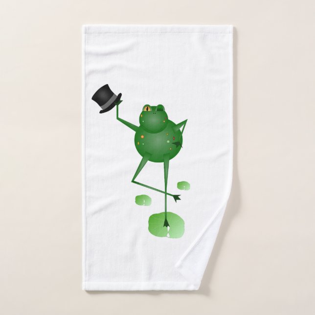 Dancing Frog Hand Towel (Hand Towel)