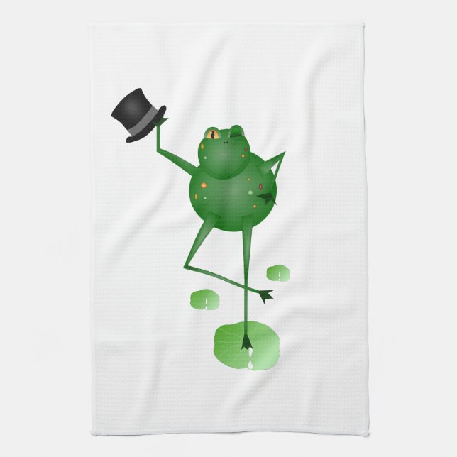 Dancing Frog Kitchen Towel (Vertical)