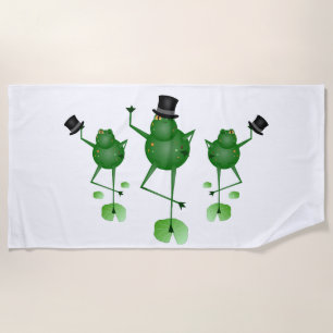 Dancing Frogs Beach Towel