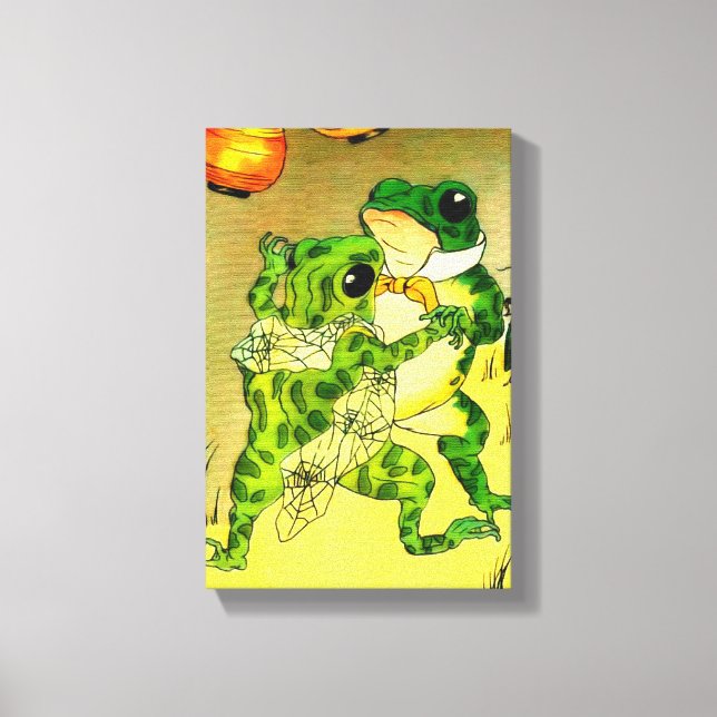 Dancing Frogs Canvas Print (Front)