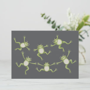Dancing Frogs Cute Amphibian Nature Lover Gift  Invitation