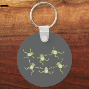 Dancing Frogs Cute Amphibian Nature Lover Gift  Keychain