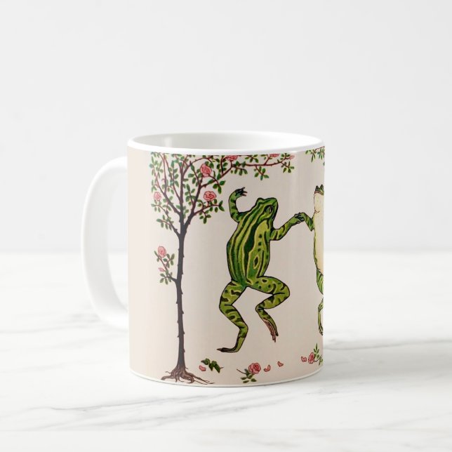 Dancing Frogs Happy Mug (Front Left)