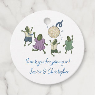 Dancing Frogs Wedding Favour Tags