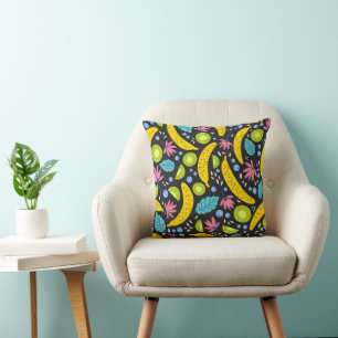 Dancing Fruit 16x16 Throw Pillow