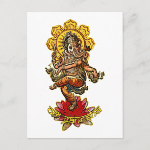 DANCING GANESHA make your own background Postcard