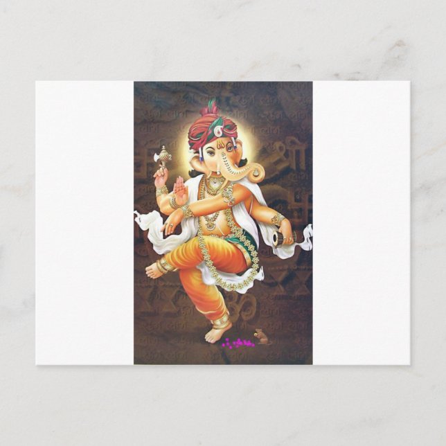 dancing ganesha postcard (Front)