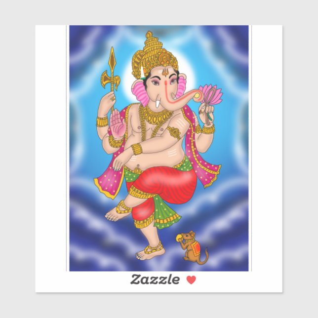 Dancing Ganesha Sticker  (Feuille)