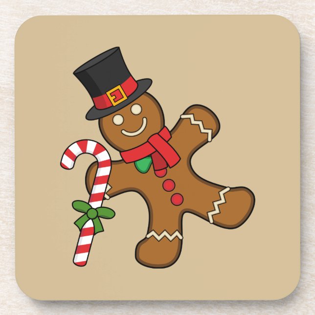Dancing Gingerbread Man Coaster (Front)