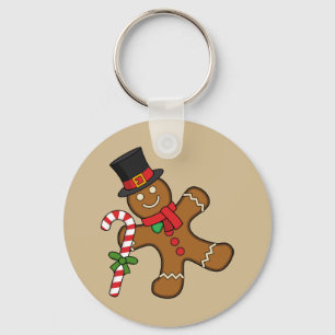 Dancing Gingerbread Man Keychain