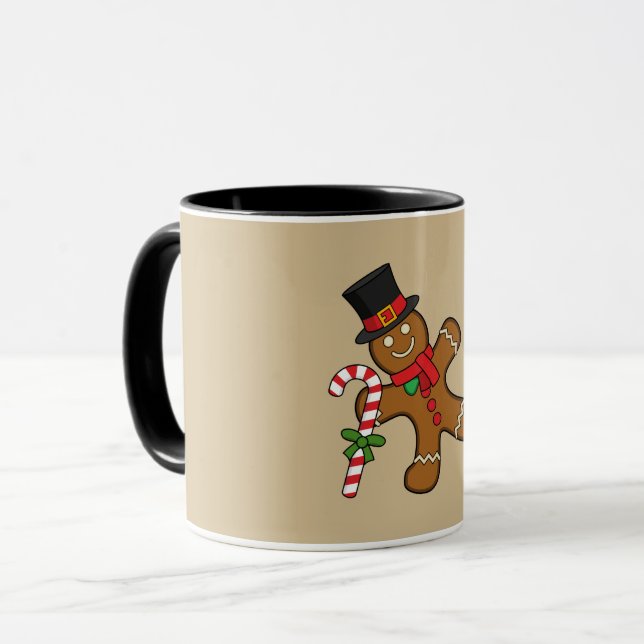 Dancing Gingerbread Man Mug (Front Left)