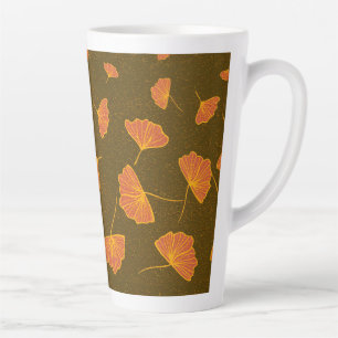 dancing ginkgo latte mug