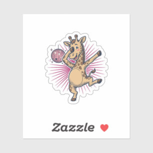 Dancing Giraffe Disco Ball Vintage Engraving Shirt