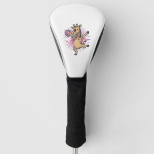 Dancing Giraffe Disco Ball Vintage Engraving Shirt Golf Head Cover