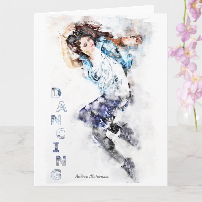 Dancing Girl 2  Card (Orchid)
