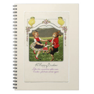 Dancing Girl and Easter Bunny Notebook
