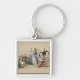 Dancing Girls at Cairo, from 'Egypt and Nubia' Keychain