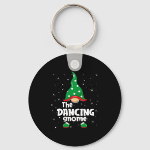 Dancing Gnome Family Matching Christmas Funny Paja Keychain
