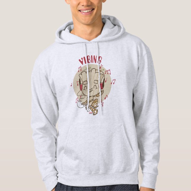 Dancing Groot Vibing With Headphones Hoodie (Front)