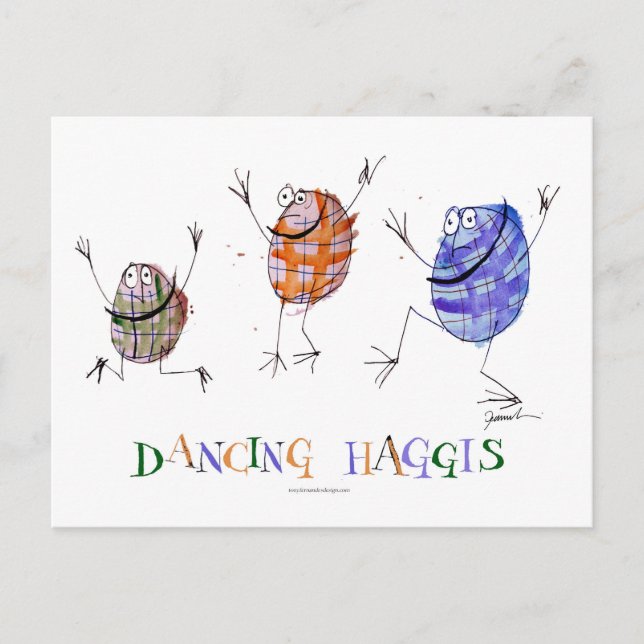 dancing haggis postcard (Front)