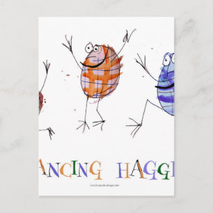 dancing haggis postcard